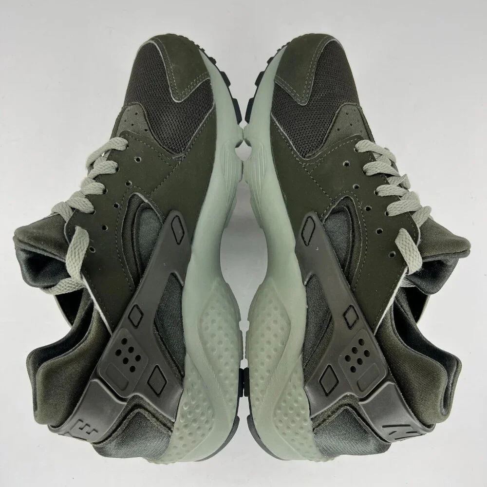 Nike Youth 654275-302 Green Air Huarache Sequoia Low Top Size 7 Y Running Shoes